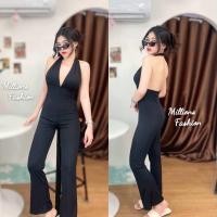 ราคา Kaidee99 ชุดจั๊มสูท คล้องคอ เปิดหลัง โชว์หลัง ขายาว ผ้าไอโคล่ ผ้ายืดหยุ่น เด้งนุ่ม ใส่สบายมาก (20005216692)