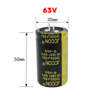ราคา คาปาซิเตอร์ 1 ชิ้น คาปา 10000uF สำหรับเครื่องเสียง แอมป์จิ๋ว 35v 50v 63v C Capacitor Electrolyte High Frequency Aluminum Capacitor (24413227483)