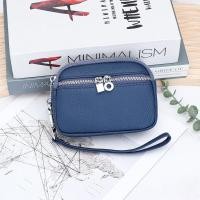 ราคา Belfoyer กระเป๋าใส่เหรียญหนังแท้กระเป๋าสตางค์ขนาดเล็กสีทึบเรียบง่ายกระเป๋าใส่ซิปแบบมัลติฟังก์ชั่น (24470638522)