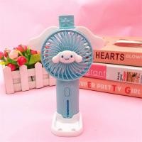 ราคา Sanrio Sweet Mini Fan การ์ตูน Cinnamoroll Hello Kitty Kuromi Melody พัดลมขนาดเล็กมือถือแบบพกพาลมสูงพัดลมแบบชาร์จไฟได้ของขวัญ (23987694292)