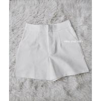 ราคา กางเกงขาสั้นเอวสูงผ้าโรเชฟตะขอหน้า ขาสั้น (21861234226)