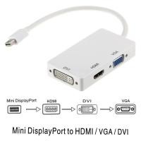 ราคา 3in1 Mini Display Port DP to VGA HDMI DVI สายแปลงสัญญาณ สำหรับ Notebook (353320896)