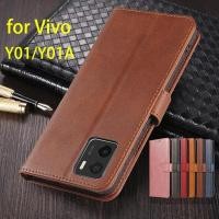 ราคา เคส Y01A Vivo เคสหนังแบบปิดกระเป๋าแบบพับได้สำหรับ Vivo Y01 Y01A V2166 Pu กระเป๋าโทรศัพท์หนังป้องกัน (21081957665)