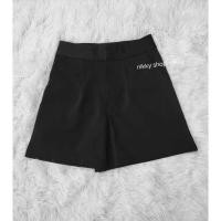 ราคา กางเกงขาสั้นเอวสูงผ้าโรเชฟตะขอหน้า ขาสั้น (21861234222)