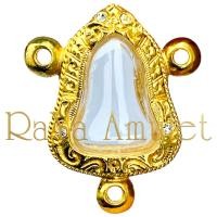 ราคา กรอบพระสำเร็จรูป งานทองไมครอน ทรงปิดตาโคนอน มี 1 ห่วงและ 3 ห่วง รหัส 9212 (23430077087)