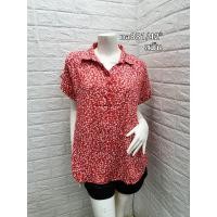 ราคา 88 136เสื้อสีแดง คอปก ผ้าสปัน เสื้อตรุษจีน แขนสั้น (12337769683)