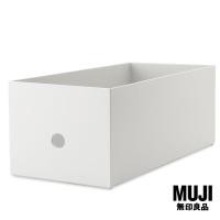 ราคา มูจิ กล่องแฟ้มโพลีโพรพิลีน MUJI PP File Box Wide Half White Grey W15 D32 H12 cm (7433692795)
