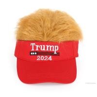 ราคา สังเคราะห์ Trump 2024 หมวกผม Donald Trump Make America Great Again วิกผมหมวกปักโลโก้ปรับ MAGA เบสบอลหมวก FGJR TH (24204755427)