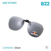 ราคา เลนส์ Clip On Polarized แท้ แบบหนีบ ทรงหยดน้ำ มี 6 สี คลิปออนติดแว่นตา Lens Clip on (24395871666)