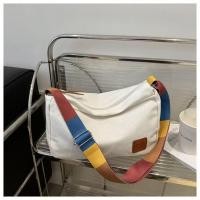 ราคา กระเป๋าสะพายข้าง กระเป๋าผ้า สไตล์เกาหลี แฟชั่นมา จุของได้เยอะ สไตล์เกาหลี เรียบง่าย สำหรับผู้ชายผู้หญิง (24267650747)