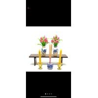 ราคา 1คู่ แจกันดอกบัวจิ๋วสีชมพู 3 ดอกบัวตูมพับ 7 ดอก แจกันลายดอกไม้ D5 (16866585515)