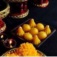 ราคา ขนมลาดู ขนมโมทกะ ขนมไหว้องค์พระพิฆเนศ เทพฮินดู บูชาองค์พระพิฆเนศ ถวายขอพร บูชาเทพ สิ่งศักดิ์สิทธิ์ ขนมไหว้ขอพรพระพิฆเนศ ขนมที่องค์พระพิฆเนศโปรดปราน ขนมไม่ใส่สาร (15924777265)