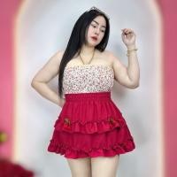 ราคา จัดส่งทันที กระโปรงสาวอวบร้านปอ เอว 30 44 สะโพก58 ยาว 16 5 ทางสวยน่ารักมาก เฉพาะกระโปรงนะคะ รุ่นกระโปรงขนมชั้นK แป้ง (23309743740)