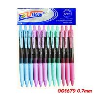 ราคา EDU ปากกา หมึกน้ำเงิน รุ่น OG5679 สีพาลเทล แพ็ค 12 ด้าม (24118583165)