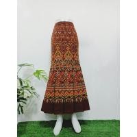 ราคา กระโปรงผ้าไทยผ้าฝ้ายพิมพ์ลาย (23304176528)