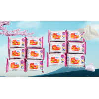ราคา ทิชชู่เปียกฟูจิ เบบี้ไวพส์ Fuji Baby Wipes 6 และ 8 ห่อ 40 แผ่น รุ่นฝาปิด (21612680560)