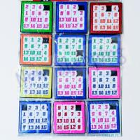 ราคา 12 ชิ้นคละสี เกมเรียงตัวเลข เกมเลื่อนตัวเลข ของเล่นฝึกสมาธิ ฝึกสมอง ฝึกทักษะสนุกสนาน ของเล่นโบราณ (6447792260)