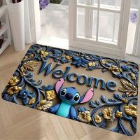 ราคา MINISO น่ารัก Stitch พิมพ์พรมเช็ดเท้าลื่นในร่มกลางแจ้งพรมสําหรับห้องนั่งเล่นตกแต่งบ้าน Soft MAT ตกแต่งพรม (24510766433)
