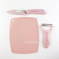 ราคา มีดปอกผลไม้ มีดปอกเปลือก 5 นิ้ว มีดสแตนเลส ลายคิตตี้ พร้อมปลอกเก็บมีด สีชมพู มีด Knife (15198534813)