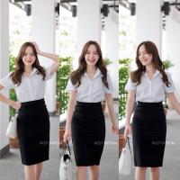 ราคา กระโปรงนักศึกษาทรงเอ กระโปรงทรงเอผ่าหลัง ความยาว 20 22 24 26 นิ้ว (21394322918)