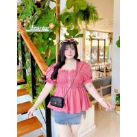 ราคา เสื้อคอเหลี่ยมแขนตุ๊กตา เย็บสม๊อค รอบอก ยืดได้ถึง60นิ้ว ไซส์ใหญ่ สำหรับสาวอวบอ้วน (24281501097)