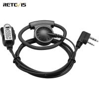 ราคา Retevis RT22หูฟังวิทยุสื่อสารพร้อมไมโครโฟน2ขาชุดหูฟังวิทยุสองทางปรับได้รูป D เหมาะสำหรับ Retevis RT22 RT21 H 777 RT68 RT19 BAOFENG UV 5R Pxton วิทยุสื่อสาร 1แพ็ค (12071688129)