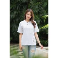 ราคา เสื้อพื้นเมือง ผ้าฝ้ายสีขาว แขนสั้น7แบบใส่สบาย แขนสั้น แขนยา (19616045068)
