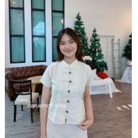 ราคา เสื้อคอจีนกระดุมเหรียญมีกระเป๋า (14499987771)