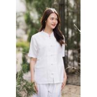 ราคา เสื้อพื้นเมือง ผ้าฝ้ายสีขาว แขนสั้น7แบบใส่สบาย แขนสั้น แขนยา (23654374063)