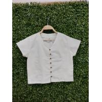 ราคา เสื้อผ้าฝ้าย เสื้อพื้นเมืองเสื้อสีพื้นคอวี (14414472211)
