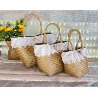 ราคา กระเป๋าสานกระจูดแต่งลูกไม้ น่ารัก (17314761948)