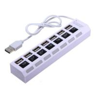 ราคา ตัวเพิ่มช่องUSB 2 0 HUB Combo Splitter 7 Port USB Switch High Speed ON OFF Mini 2 In 1 ยูเอสบี ตัวอ่า (24530731002)