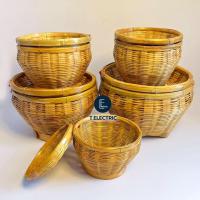 ราคา กระบุงไม้ไผ่ใส่เงิน 6 10 นิ้ว ใช้เก็บแยกเงินเหรียญกับธนบัตร กระบุงใส่ตังทอน Woven bamboo กระบุงไม้ไผ่ กระบุงเก็บเงิน (24580469311)