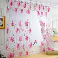ราคา 100x1 0 100x200 ซม Vines ใบ Tulle ผ้าม่านประตูหน้าต่างผ้าม่านแผง SHEER ผ้าพันคอ Valances สวยในร่มตกแต่ง Windows (24526239621)