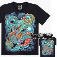 ราคา S XXL Samurai Geisha Dragon Naga Rider Motor Grim Reaper OVP Overprint Baju Tshirt GLOW IN THE DARK Rock Eagle (18379940463)