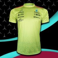 ราคา เสื้อยืดคอกลม F1T Shirt Mercedes AMG Petronas เสื้อยืดฟอร์มูลาวัน ทีม เมอร์เซเดส เอเอ็มจี ปิโตรนาส FM0074 พิมพ์ทั้งตัว ไซส์ S 5XL (18464845655)