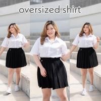 ราคา เสื้อนักศึกษาทรงบอย ทรงบอยแบบมีกระเป๋าและแบบไม่มีกระเป๋า สำหรับสาวพลัสไซต์ รอบอก 42 56 (21394062951)