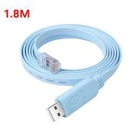 ราคา จัดส่งรวดเร็ว 1ชิ้น USB To RJ45 Cisco Console Cable สายยาว1 8m สีน้ำเงิน สายเคเบิลคอนโซลสำหรับเราเตอร์ (23778975132)