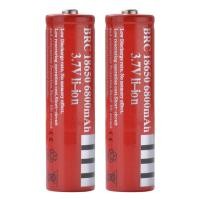 ราคา ถ่านชาร์จ 18650 3 7V 6800 mAh 2 ก้อน ฟรีที่ชาร์จถ่าน1อัน (20984560123)