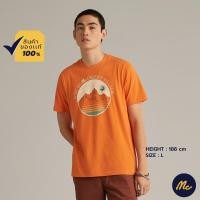 ราคา Mc JEANS hot Mc Jeans เสื้อยืดแขนสั้นผู้ชาย คอกลม สีส้ม MTSZA31 (22086649907)