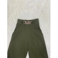 ราคา G70 กางเกงเอวสูง ปั๊มเข็มขัดโซ่ กางเกงทรงกระบอก กางเกงใส่ทำงาน กางเกงผ้าวูลเวฟ กางเกงผู้หญิง กางเกงขายาวผ้าวูล (18316120551)