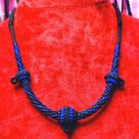 ราคา สร้อยห้อยพระ 3 ห่วง ถักด้วยเชือกเทียนสวยๆดำ น้ำเงิน ปรับรุดความยาวได้ 20 30 นิ้ว (23044777661)