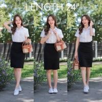 ราคา กระโปรงนักศึกษาทรงเอ กระโปรงทรงเอผ่าหลัง ความยาว 20 22 24 26 นิ้ว (21394322914)