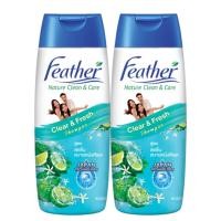 ราคา 1แถม1 Feather Nature Clean Care Shampoo 340 ml แฟซ่า เนเจอร์คลีน แคร์ แชมพู 340มล (17485331427)