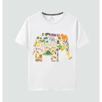 ราคา เสื้อยืดลายสัตว์ ของชำร่วยไทย ผ้าฝ้าย สวยมาก Thailand Elephant Souvenir Shirt คอกลม แฟชั่น ผ้าฝ้ายแท้ เสื้อยืด ผ้าฝ้ายแท้ (24184415119)