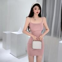 ราคา กระโปรงสั้นผูกโบว์ด้านหลัง ชุดDress ชุดเดรสมินิ เดรสสายเดี่ยวเข้ารูป ชุดเดรสกระโปรงสั้น (12408988346)