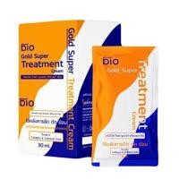 ราคา 1 กล่อง บรรจุ 12 ซอง ทรีทเม้นท์ไบโอ ผสมเคราติน ทองคำ Green Bio Gold Super Treatment Cream (23665230199)