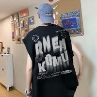 ราคา Muse Harbor แฟชั่นผู้ชายเสื้อกั๊กผ้าฝ้ายบางแขนกุดเสื้อยืดอเมริกันพิมพ์กีฬาเสื้อกั๊ก (24254985925)