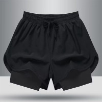ราคา กางเกงวิ่งชาย Mens Running Pants อเมริกันออกกำลังกายกีฬากางเกงขาสั้นผู้ชายวิ่งกางเกงเรียงรายไปด้วยปลอมสองชิ้นการฝึกอบรมป้อ (22754960892)