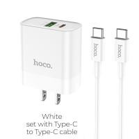 ราคา แท้ รับประกัน ชุดชาร์จเร็ว ปลั๊กชาร์จเร็ว HOCO C80 QC 3 0 หัวชาร์จเร็ว สำหรับ ไอโฟน Samsung Xiaomi Huawei สาย 2 แบบให้เลือก Type C to Type C กับ Type C to Lightning (16027203962)